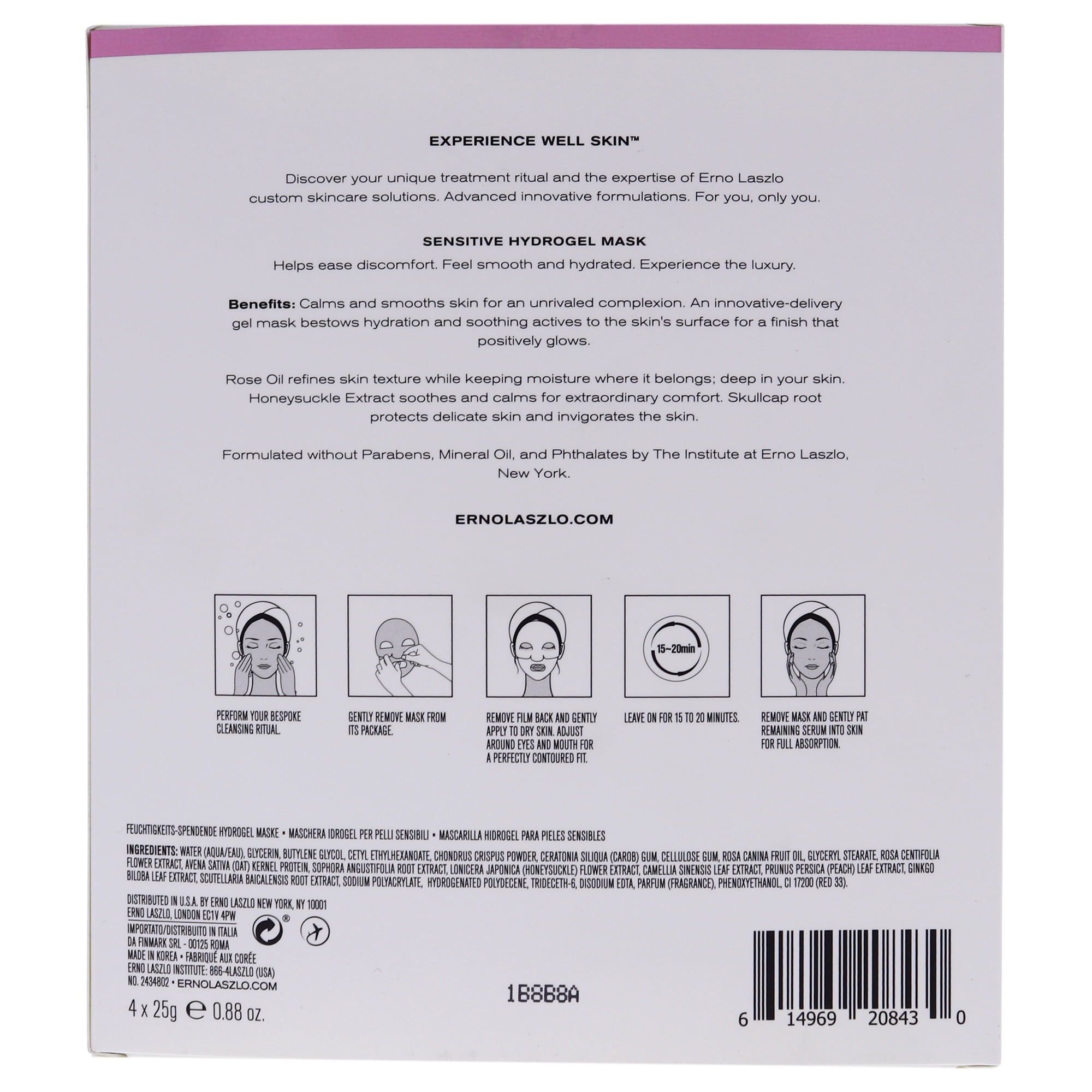 Erno Laszlo Soothe & Calm Sensitive Hydrogel Face Mask 4 Application