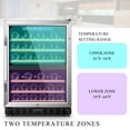 thumbnail image 2 of Lanbo 24 inch Width 44 Bottle Built-in Compressor Dual Zone Wine Cooler, 2 of 16