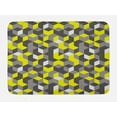 thumbnail image 1 of Grey and Yellow Bath Mat, 3D Print Inspired Modern Geometrical Boxes Cubes Image, Non-Slip Plush Mat Bathroom Kitchen Laundry Room Decor, 29.5 X 17.5 Inches, Mustard Yellow Black and White, Ambesonne, 1 of 2