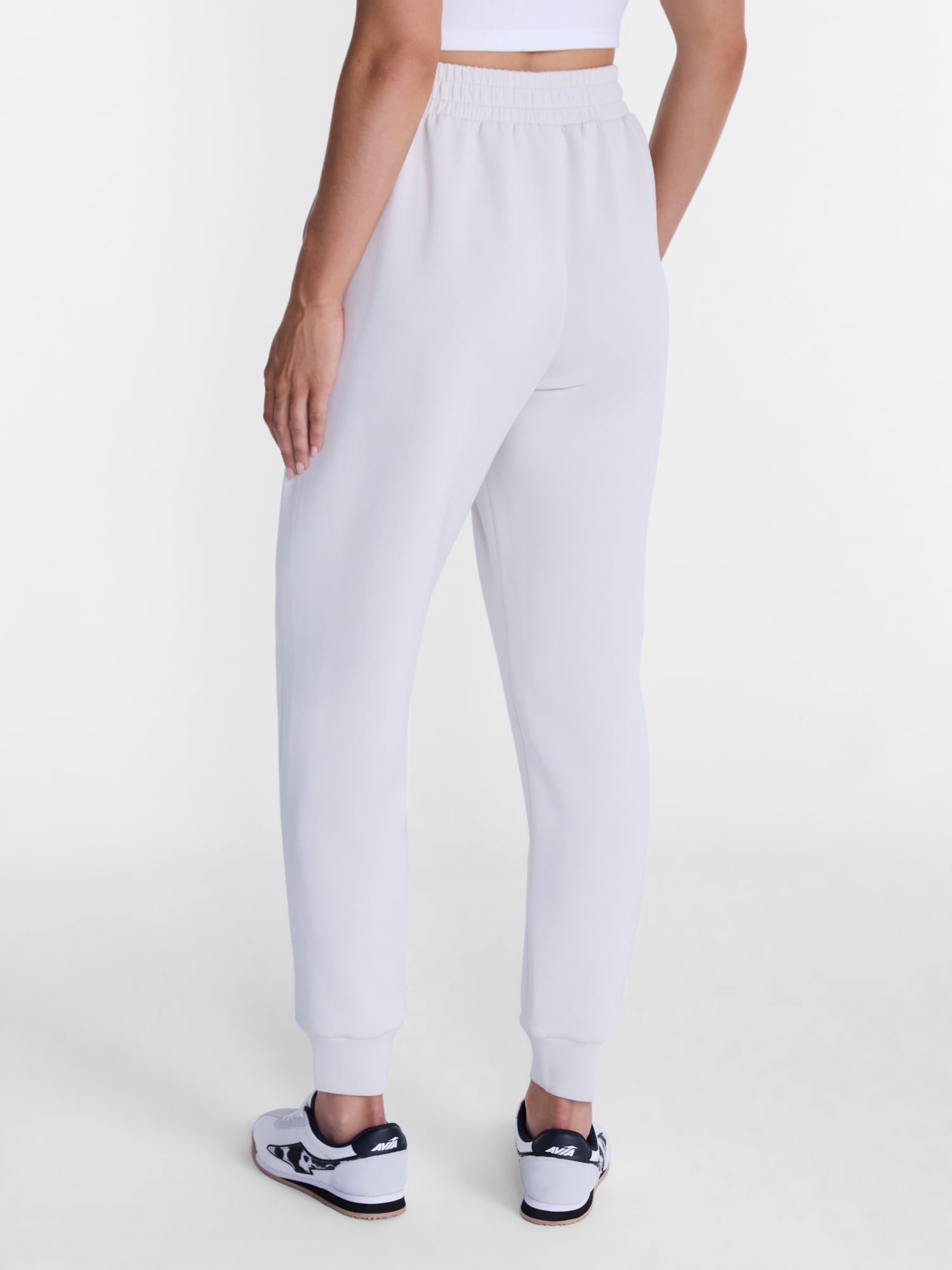 Avia Women's and Women's Plus ScubaKnit Joggers, Short Length, Size XS-4X
