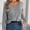 Gray, variant on Lilgiuy Women's Winter Round Neck Long-sleeved Knitted Loose Pullover Sweater Top for Relaxing