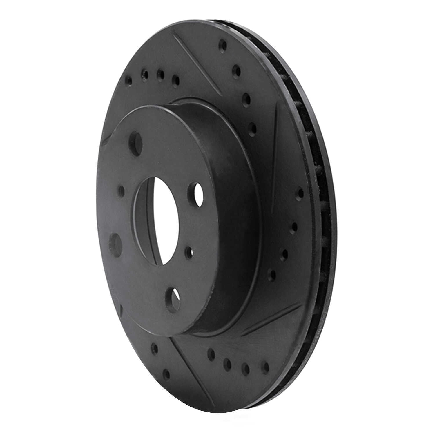 Dynamic Friction Company 633-76021R DFC Brake Rotor - Drilled And Slotted - Black