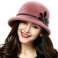 thumbnail image 4 of MEICHEN Winter Fuzzy Cloche Hat for Women Elegant Fashion Short Brim Bucket Hat Womens 1920s Accessories for Daily Church Party, 4 of 4
