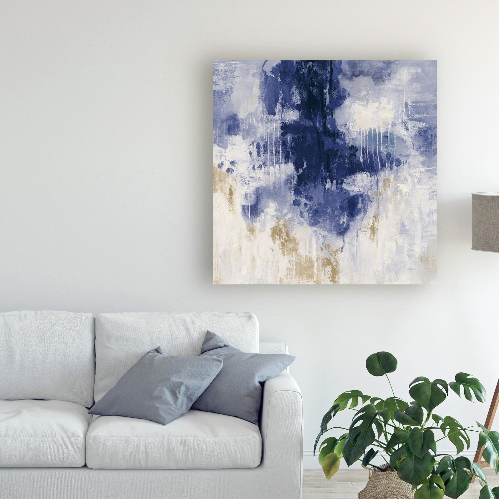 Trademark Fine Art 'Indigo Rain' Canvas Art by Silvia Vassileva
