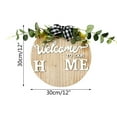 thumbnail image 3 of CNKOO Interchangeable Christmas Welcome Sign  Garden Wooden Circular Hanging Front, 3 of 6