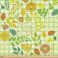 thumbnail image 2 of Ambesonne Autumn Fabric by the Yard Upholstery, Colorful Happy Season Design, 3 Yards, Apple Green and Cream, 2 of 5