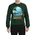 thumbnail image 2 of Tarpon Extreme Unisex Crewneck Graphic Sweatshirt, Forest Green, Small, 2 of 3