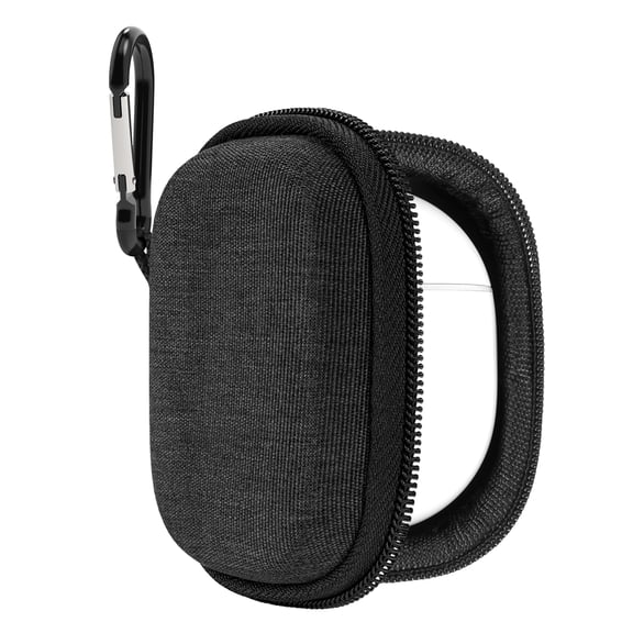 Geekria Shield Earbuds Case Compatible with Google Pixel Buds 2A/2 True Wireless Earbuds, Replacement Hard Shell Travel Carrying Bag with Carabiner Clip (Grey)