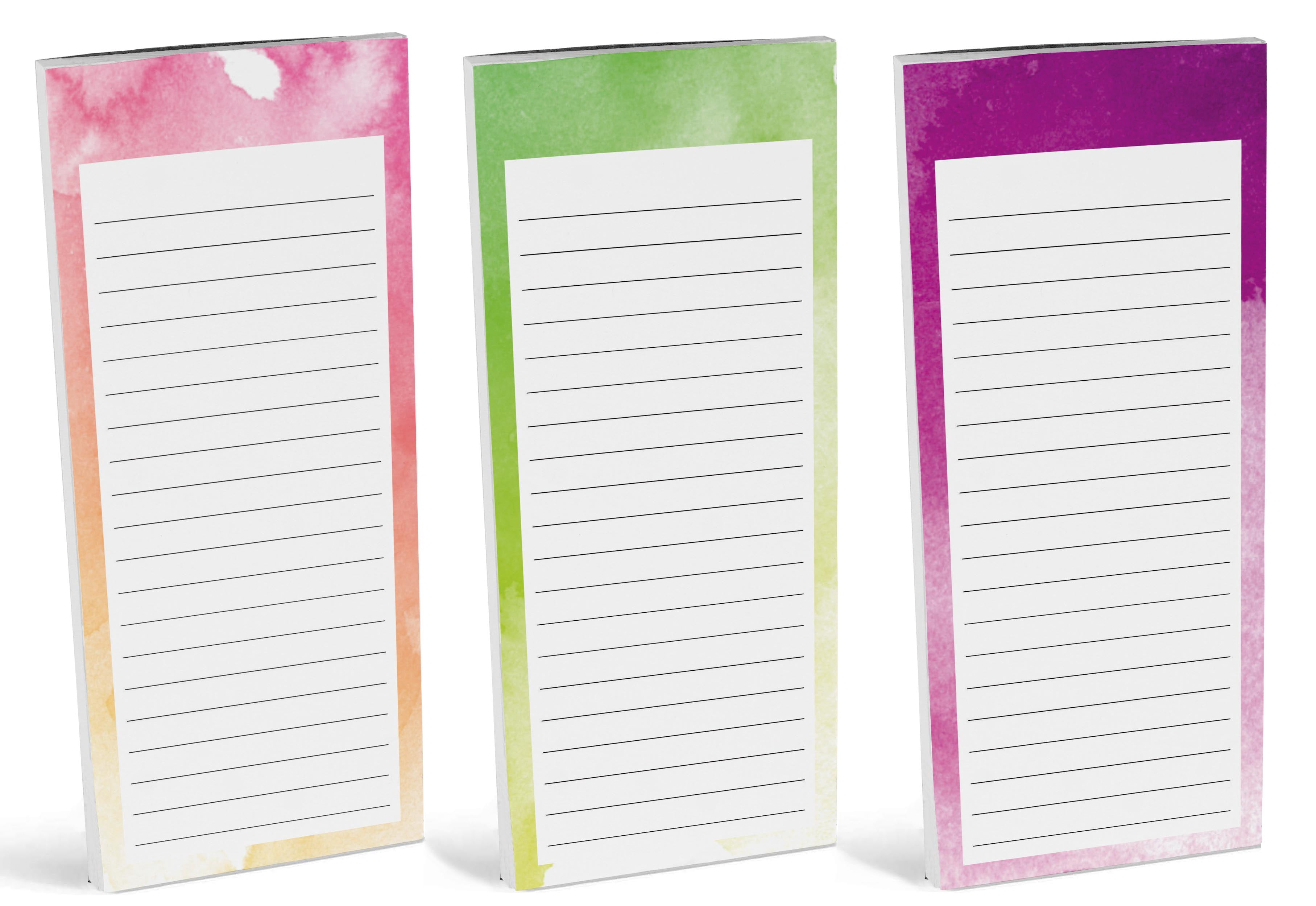 Inkdotpot Pack of 3 Magnetic Fridge To-Do List Notepads- Magnetic Memo Pads For Refrigerator-(50 Sheets Each)-AO