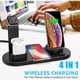 thumbnail image 5 of Cargador inalámbrico, base de carga inalámbrica 4 en 1 para Apple Watch y Airpods, estación de carga para múltiples dispositivos, soporte de carga inalámbrico rápido Qi compatible con iPhone X/Xs/Xr/Xs, 5 of 5