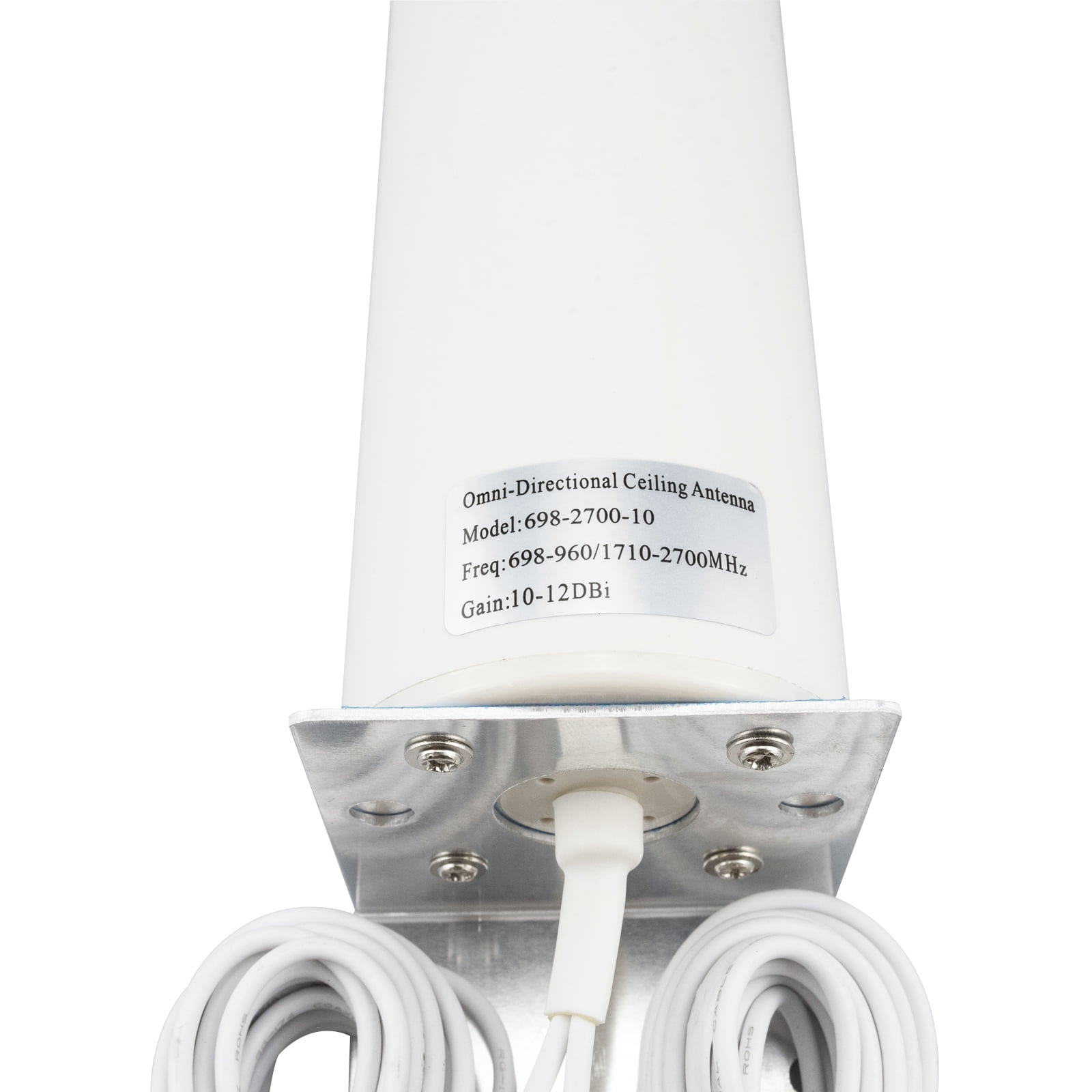 10-12dBi 4G Antenna Outdoor Dual SMA Male with 16.4ft RG174 Cable High Gain 698-2700MHz 3G/4G LTE White OmniDirectional Outdoor Mount Antenna for Cellular 4G LTE Router Mobile Hotspot Wireless
