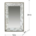 thumbnail image 5 of A&B Home Wall Mounted Decorative Mirror Rectangular Hanging Mirror with Antique Sliver Wood Frame 12x20 inch Vanity Mirror for for Farmhouse Bathroom Washroom Bedroom Décor, 5 of 9