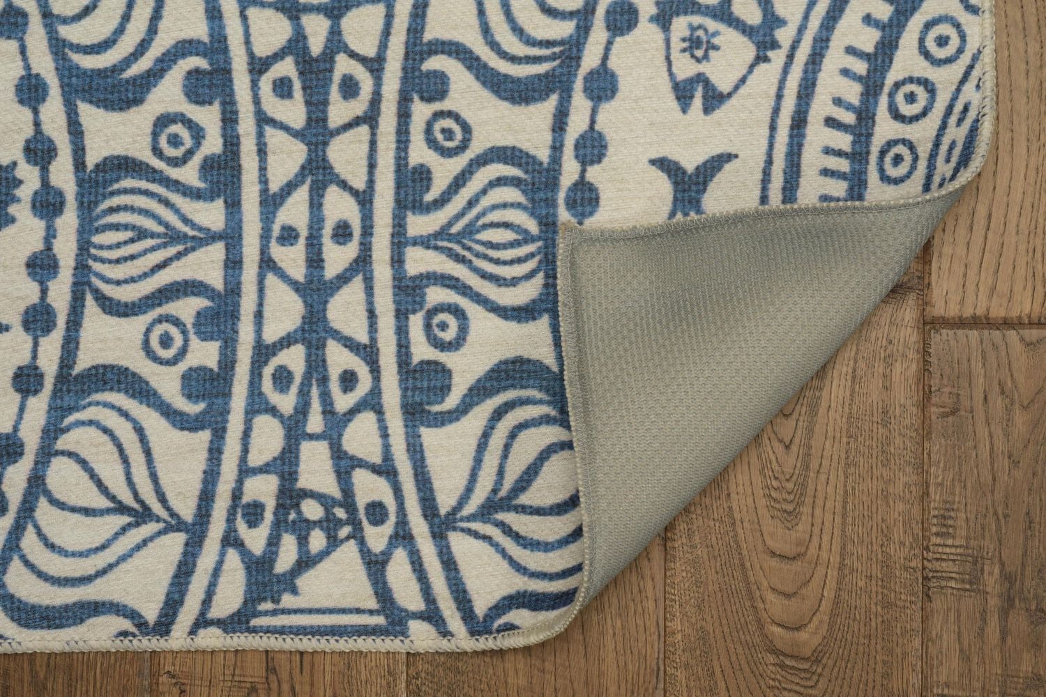 Outdoor Washable Ormond Ivory & Blue 5' x 7' Area Rug