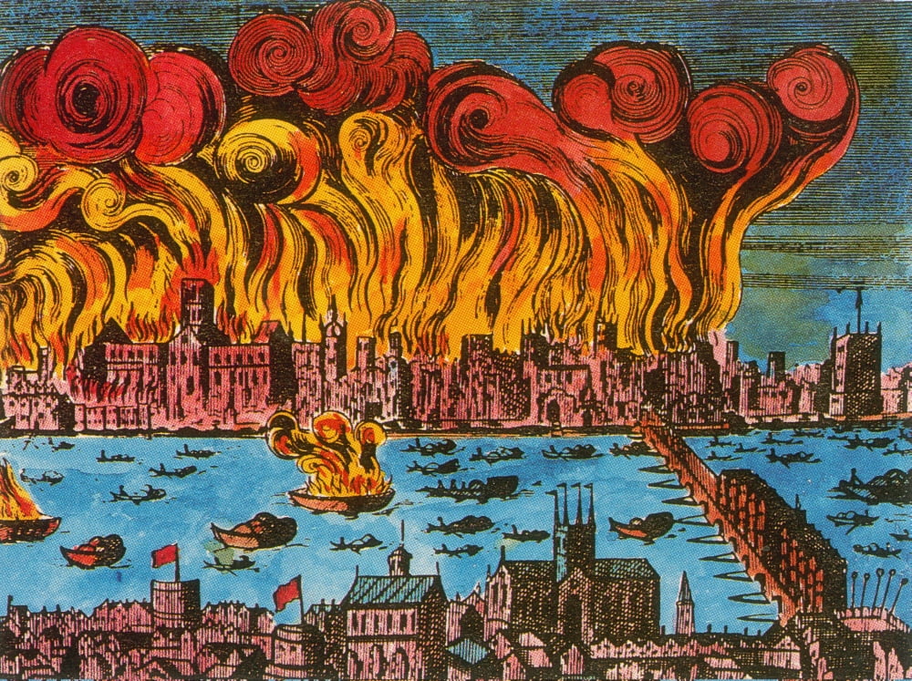 Great Fire of London, 1666 Poster Print by Science Source (24 x 18