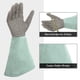 thumbnail image 3 of Guantes de jardinería para mujer, guantes de cuero sintético para arbustos con protección total contra espinas, guantes de trabajo largos con resistencia a perforaciones, talla S, 3 of 4