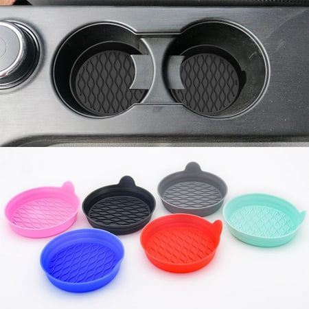 

HPDL 2 pcs Set Car Cup Holder Coaster Silicone Coaster for Car Cup Holder Anti-Slip =