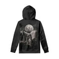thumbnail image 2 of Xoenoiee Pullover Sweatshirt Hooded Hoodies for Kids with Long Sleeve and Front Kangaroo Pocket Fall Winter Clothes, Splatter Waterfall Moon Wolf Pattern, S, 2 of 7
