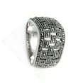 thumbnail image 4 of Rope Cutout Geometric Oxidized Ring .925 Sterling Silver Band Jewelry Female Male Unisex Size 7, 4 of 4
