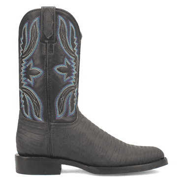 Dingo Mens Saw Buck Embroidered Lizard Print Round Toe Cowboy  Mid Calf Boo
