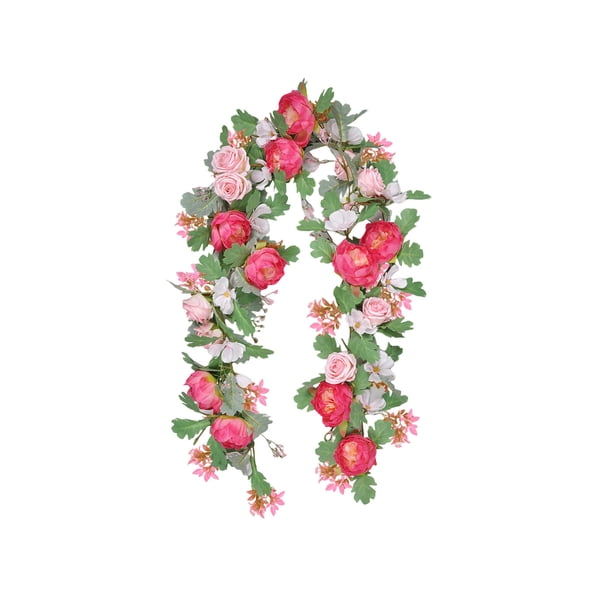 Decoraciones de Pascua para el Hogar Ratán Barandillas Decoraciones de Gabinete Plástico en Azul, Rosa, Rosa Caliente, Verde 180x7x7cm / 70.87 × 2.76 × 2.76 Pulgadas para las Decoraciones de Navidad P