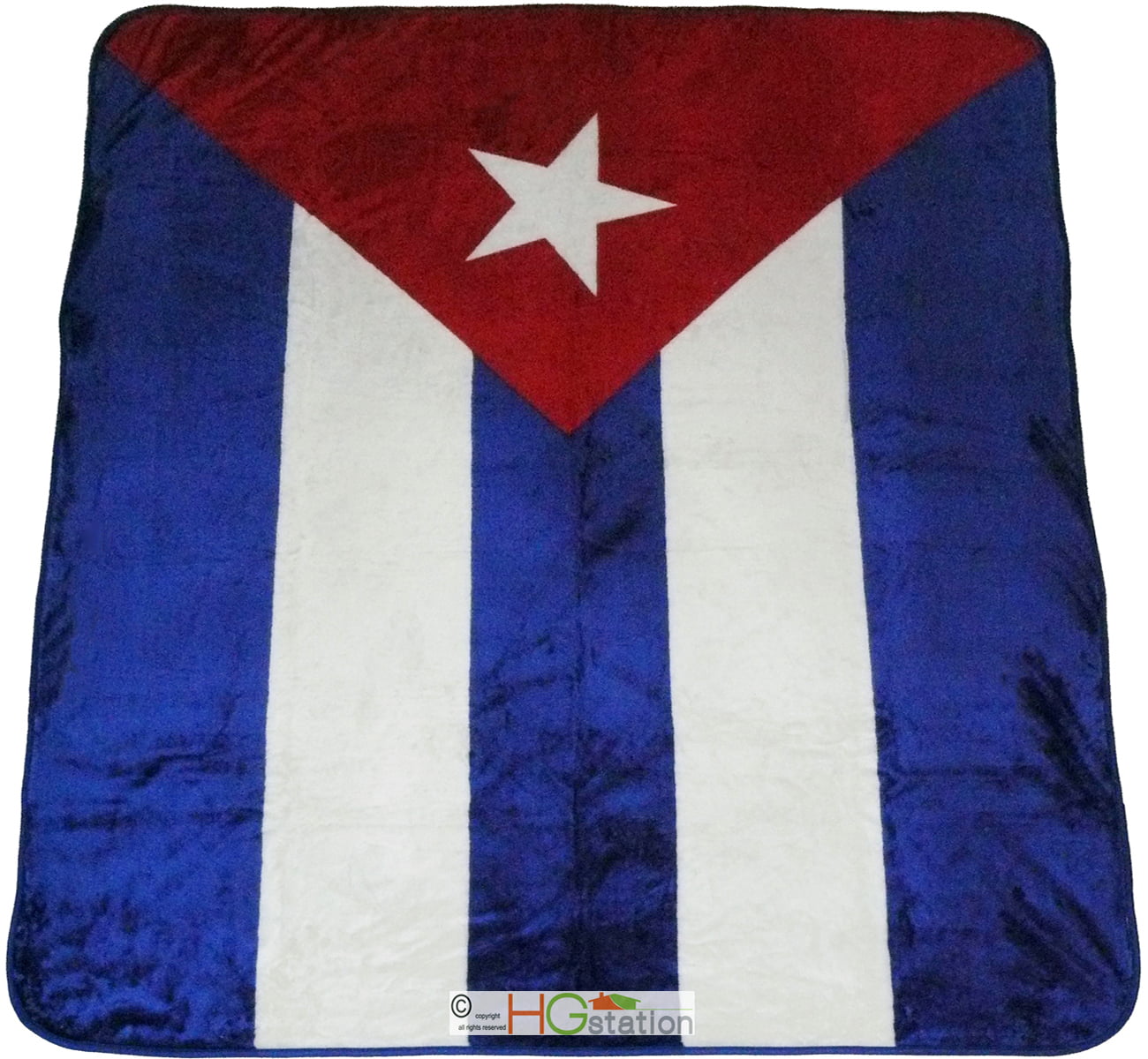 CUBA  FLAG FLEECE THROW BLANKET   50" x 60" NEW LOWER PRICE 