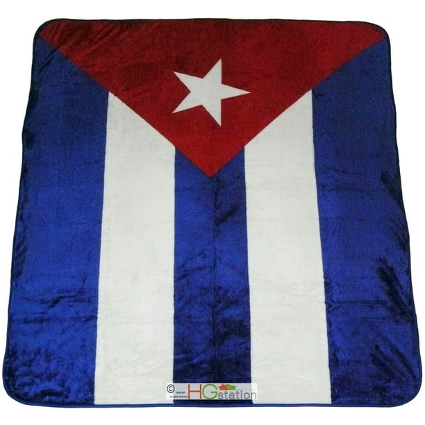 79x94 Cuba Cuban Flag Havana Varadero Trinidad Caribbean Soft Faux Mink