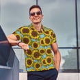 thumbnail image 4 of Fotbe Sunflowers Camiseta Polo de Golf para Hombre con Estampado – Camisa Deportiva Transpirable con Cuello Abotonado-XX-Large, 4 of 6