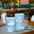 thumbnail image 6 of ALAZA Snowman in Christmas Snowflakes 2 PCs LED Flickering Flameless Candles with Remote Timer Battery Operated Candle, 6 of 7