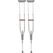Medline Adjustable Quick-Fit Crutches, 4'7"- 6'7", 300 lbs. Capacity