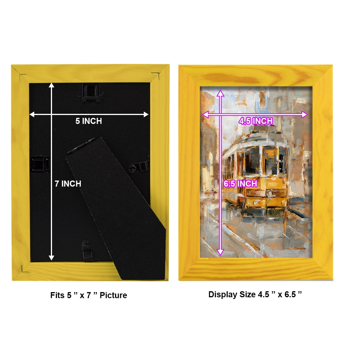 Day Trolley II - Framed Print w/glass - Sunflower Yellow