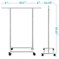 Simple Trending Clothing Garment Rack, Rolling Clothes Rack on Wheels