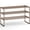Brown, variant on 2-Tier Stackable Shoe Rack, Metal Shoe Organizer Shelf for Entryway, Holds 12-15 Pairs, Upright，Upside Down Installation, Space-Saving, Gray