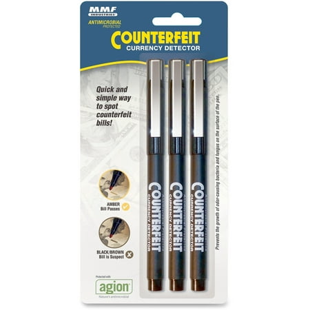 Counterfeit Currency Detector Pen, 3/Pack