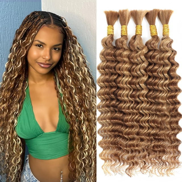 Cabello trenzado humano OKAABAY, 18 pulgadas, 5 paquetes de 150 g/paquete #27 /30