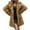 Brown, variant on Lindreshi Winter Coats for Women 2023 Trendy Womens Ladies Warm Faux Furry Coat Jacket Winter Turn Down Collar Solid Outerwear