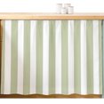 thumbnail image 2 of Sage Green Striped Cabinet Curtains 28"W x 35"L, Modern Farmhouse Sage Green White Stripes Under Sink Skirt for Bathroom Vanity Kitchen Self Adhesive, Dust-Proof Privacy Curtain for Closet, 2 of 9