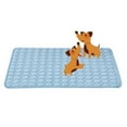 thumbnail image 2 of Summer Cooling Mat for Dogs Cats Ice Silk Self Dog Cooling Mat Breathable Pet Crate Pad Portable & Washable Pet Cooling Blanket for Outdoor or Home (24.80"*19.69", Blue), 2 of 5