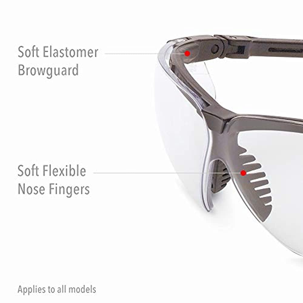 Protege, Safety Glasses, HydroShield Anti-Fog, SCT-Low-IR Lens, Black Frame, Half-Frame