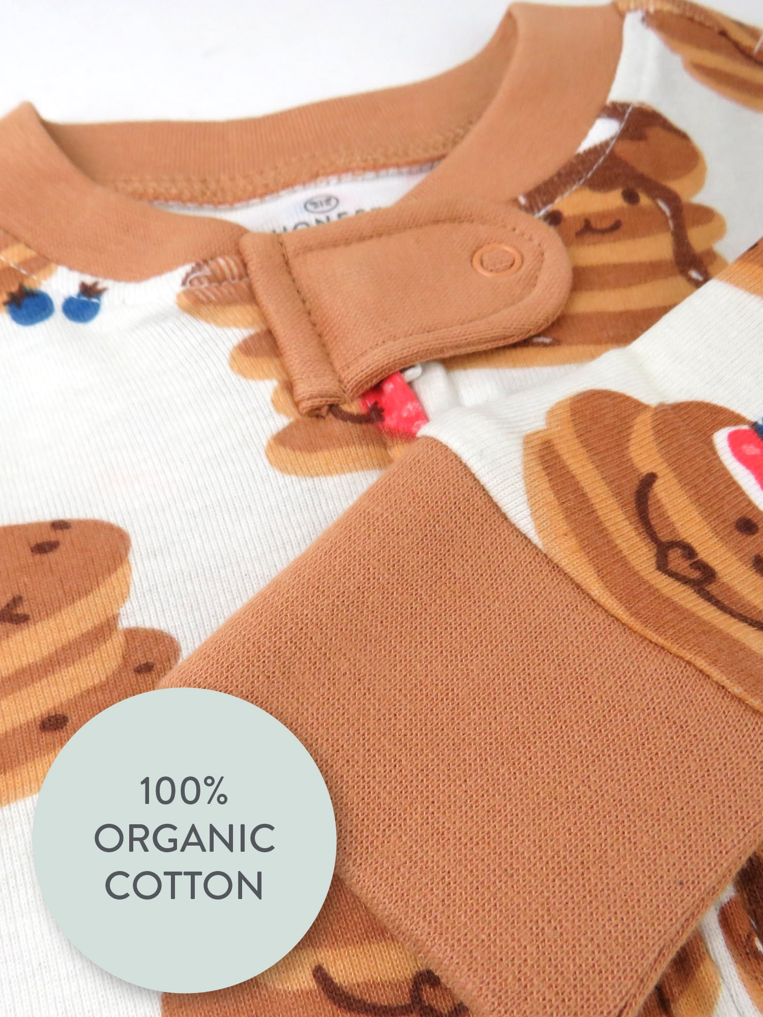 Honest Baby Clothing Organic Cotton Boy or Girl Long Sleeve Snug-Fit Footed Pajamas, (12-24 Months)