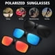thumbnail image 5 of Gafas de sol MEETSUN con protección UV400 polarizadas, paquete de 3, negro+azul+rojo, 5 of 7