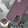 thumbnail image 6 of Feishell Case for Samsung Galaxy A13 5G 6.5 inch,Heavy Duty 3 Layer Military Protection with Hidden Kickstand Shock Resistant Armor Hybrid Bumper Rugged Rubber Phone Cover,Purple+Pink, 6 of 8