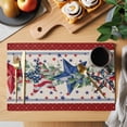 thumbnail image 2 of Red 4th of July Placemats Set of 6 Independence Day Star Vintage Place Mats Indoor Wipeable Table Mats Washable Cloth Dining Table Placemats for Kitchen Holiday Party Home Decor 13x19 Inch, 2 of 9