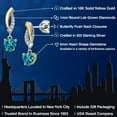 thumbnail image 2 of Gem Stone King 925 Silver and 10K Yellow Gold London Blue Topaz and White Lab Grown Diamond Dangle Earrings for Women | 1.15 Cttw | Gemstone November Birthstone | Heart Shape 5MM, 2 of 6