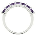 thumbnail image 5 of 1.75 ctw Wedding Band for Women - 14K White Gold Simulated Alexandrite Stackable Eternity Ring, 5 of 6