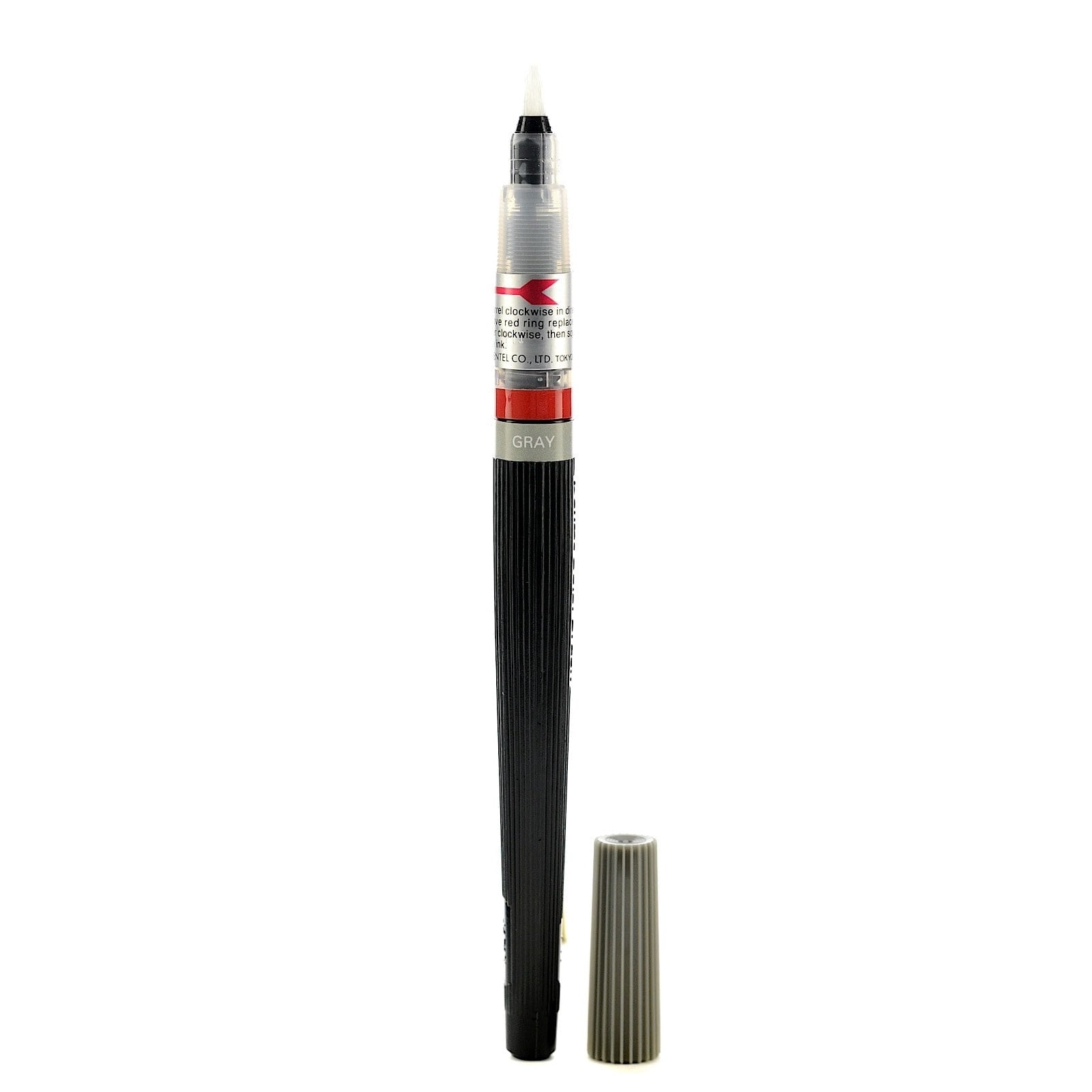 Pentel Color Brush, Gray Pen, 5/Pack (19253-Pk5)