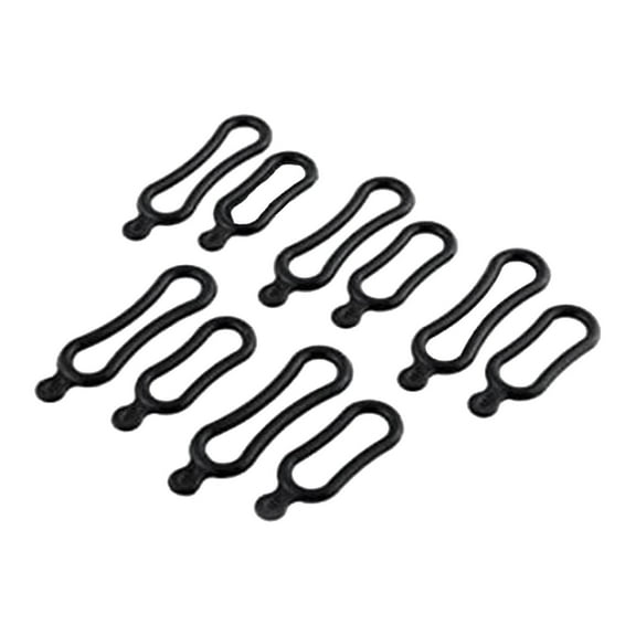 Rubber Mounting Rings for Bicycle LED Headlamp Light - 10pcs Set with 5 Large and 5 Small Stretchy Fixings