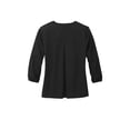 thumbnail image 4 of MERCER+METTLE Women's Stretch Crepe 3/4-Sleeve Blouse | Women's Lightweight Dressy Top, Business Casual Shirt for Work - Deep Black XS, 4 of 4