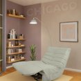 thumbnail image 4 of Sofa Individual Reclinabe Moderno Comodo Sillon con Mecedora Reposet Decorativo para Sala Dormitorio Recamara Gris Gaon, 4 of 10