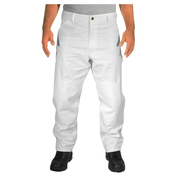 Rugged Blue Double Knee Painters Pants - White - 42x30