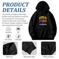 thumbnail image 4 of Women's Long Sleeve Hoodie Pullover Sweatshirt with Pockets Purple Car Graphic ' DRAG RACING ' Design Relaxed Fit, 4 of 7